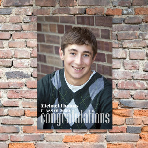 Poster Graduation Photo Félicitation personnalisée