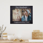 Poster Graduation puis et maintenant Parti Personnalisé (Cuisine)