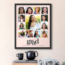 Graduation rose pâle K-12 Collage photo Moderne