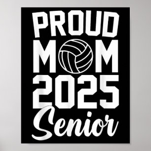 Poster Graduation secondaire 2025 Volleyball Maman Lycée