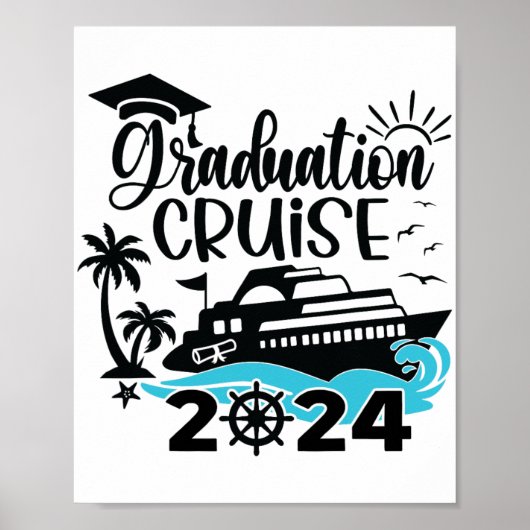Poster Graduation Trip Cruise 2024 Ship Party Cruise Femm (Devant)