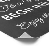 Poster Graduation Une douce Fin Nouveau Début Barre À Bon (Coin)