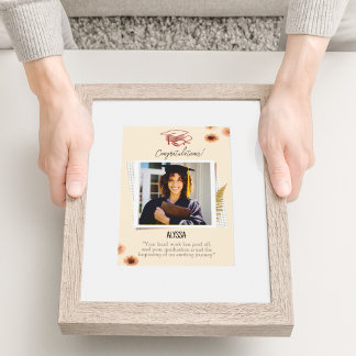 Poster Graduation Vintage Brown simple