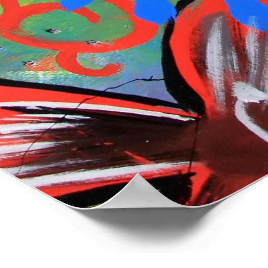 Poster Graffiti à fleurs (Coin)