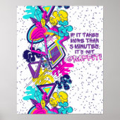 Poster Graffiti abstract colourful pattern with quote (Devant)