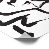 Poster Graffiti Abstrait noir moderne (Coin)