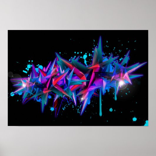 Poster Graffiti Abstrakt (Devant)