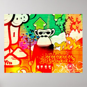 Poster Graffiti Ape