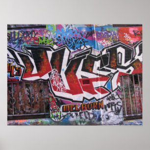 Poster Graffiti - art de rue - ruelle de bonnetiers -