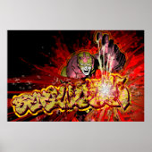 Poster Graffiti, bande dessinée, superhéros (Devant)