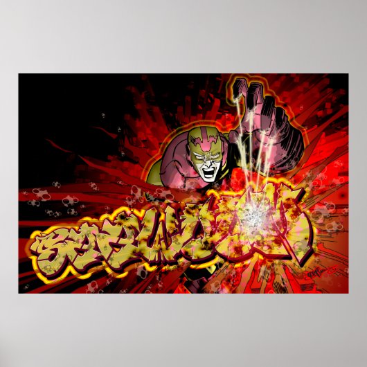 Poster Graffiti, bande dessinée, superhéros (Devant)