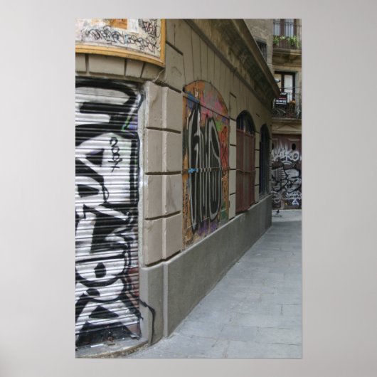 Poster Graffiti - Barcelone (Devant)
