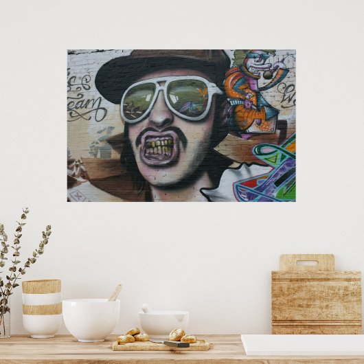 Poster Graffiti, Berlin, Allemagne (Cuisine)