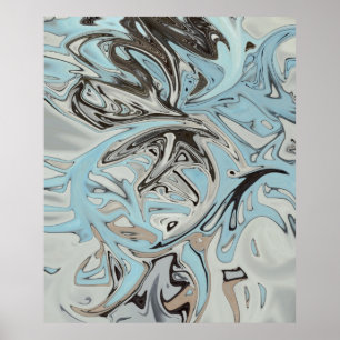 Poster graffiti bleu