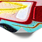 Poster Graffiti Blue Pink Urban Street Wall Art (Coin)