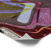 Poster Graffiti Brown rose urbain Grunge Street Art (Coin)