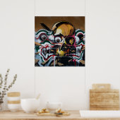 Poster Graffiti crâne de Bangkok (Cuisine)