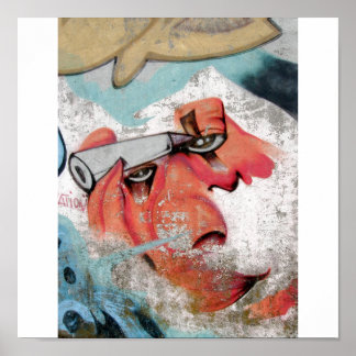 Poster Graffiti Crayon Face