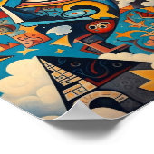 Poster Graffiti culinaire ART - Une fusion d'art et AI Po (Coin)