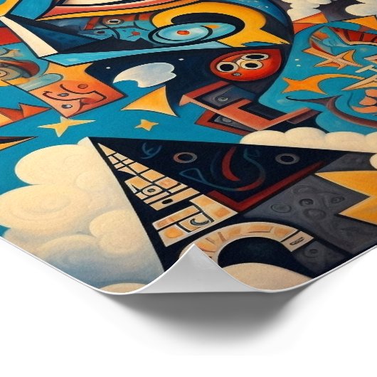 Poster Graffiti culinaire ART - Une fusion d'art et AI Po (Coin)