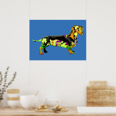 Poster Graffiti Dachshund (Cuisine)