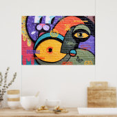 Poster Graffiti d'Amsterdam (Cuisine)