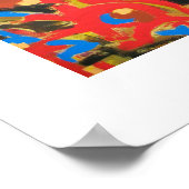 Poster Graffiti Dans Le Manteau Peint À La Main Art Abstr (Coin)