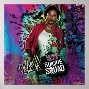 Poster Graffiti de caractère du peloton   Amanda Waller