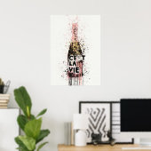 Poster Graffiti de champagne (Bureau à domicile)