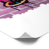 Poster graffiti de fête (fille) (Coin)