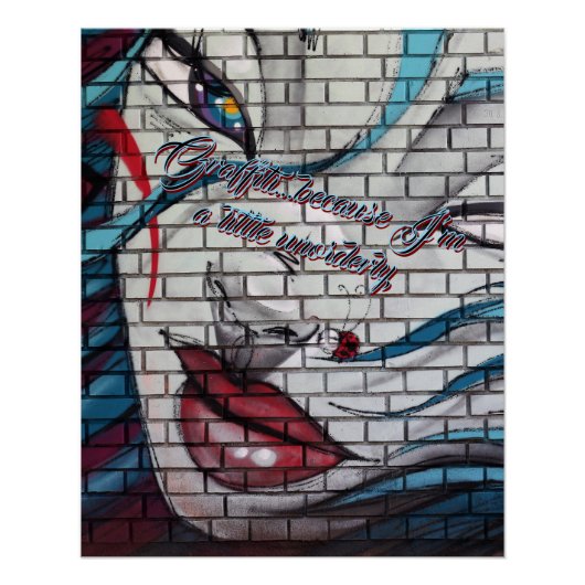 Poster Graffiti de fille asiatique (Devant)