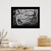 Poster Graffiti de fille asiatique  (Cuisine)