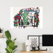 Poster graffiti de liberté (Bureau à domicile)