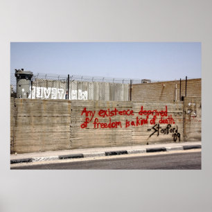Poster Graffiti de mur d'apartheid de la Palestine