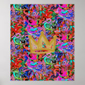 Poster Graffiti de rue avec couronne (Devant)