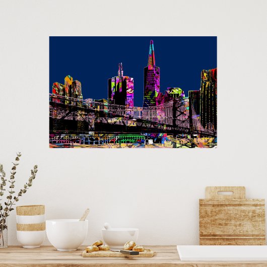 Poster Graffiti de San Francisco (Cuisine)