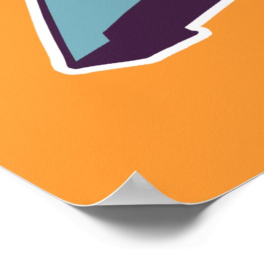 Poster Graffiti de STYLE Bleu (Coin)