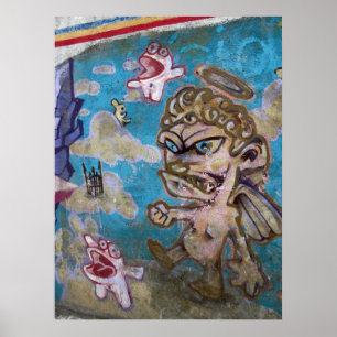 Poster Graffiti - diable ou ange ?