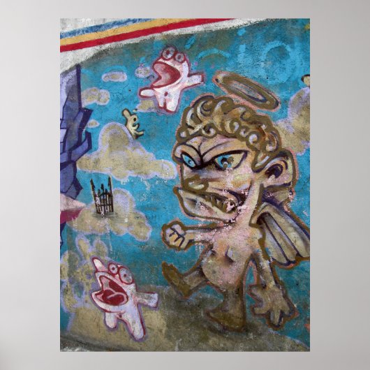Poster Graffiti - Diable ou Ange ? (Devant)