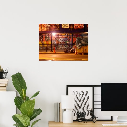 Poster Graffiti du Village Est (Bureau à domicile)