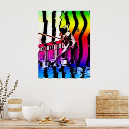 Poster Graffiti en verre (Cuisine)