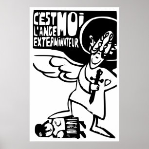Poster Graffiti étudiant Paris 1968 - L'ange exterminant