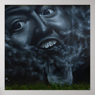 Poster Graffiti impressionnant de visages