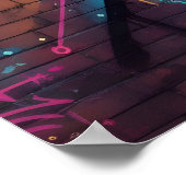 Poster Graffiti inspired Modern Art | Meditating Buddha (Coin)