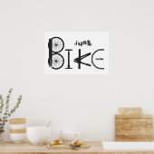 Poster Graffiti "Just Bike" de Bike Parts & Tire Traces (Cuisine)