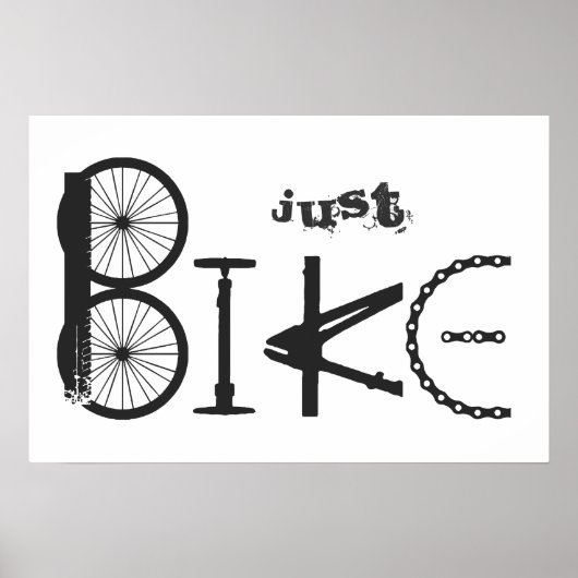 Poster Graffiti "Just Bike" de Bike Parts & Tire Traces (Devant)