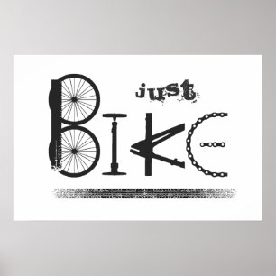 Poster Graffiti "Just Bike" de Bike Parts & Tire Traces