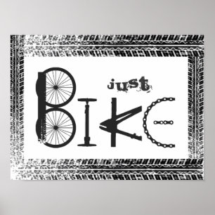Poster Graffiti "Just Bike" de Bike Parts & Tire Traces
