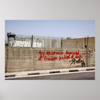 Poster Graffiti muraux de l'apartheid palestinien