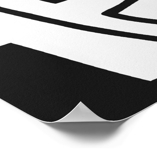 Poster Graffiti noir et blanc (Coin)